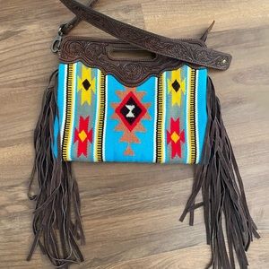Western fringe purse